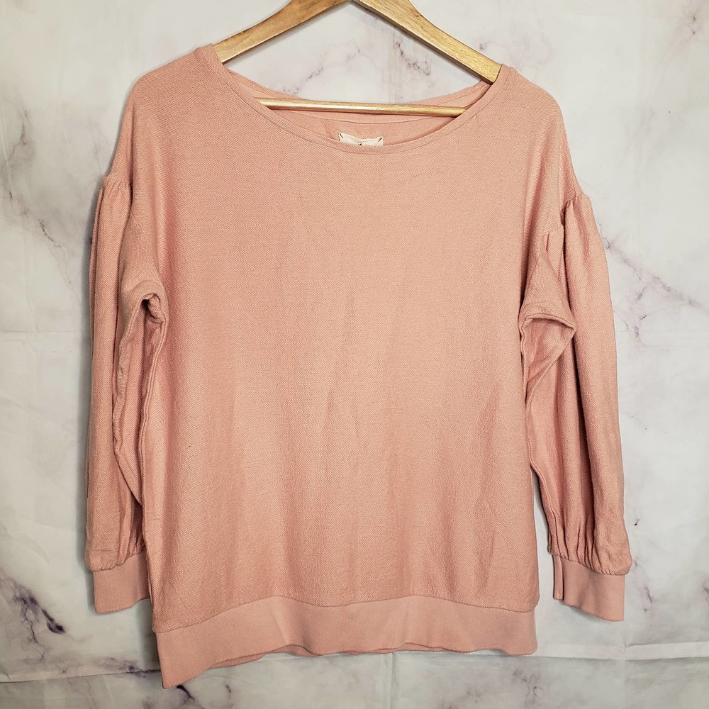 LOU & GREY Blush Pink Knit Long sleeve Top M